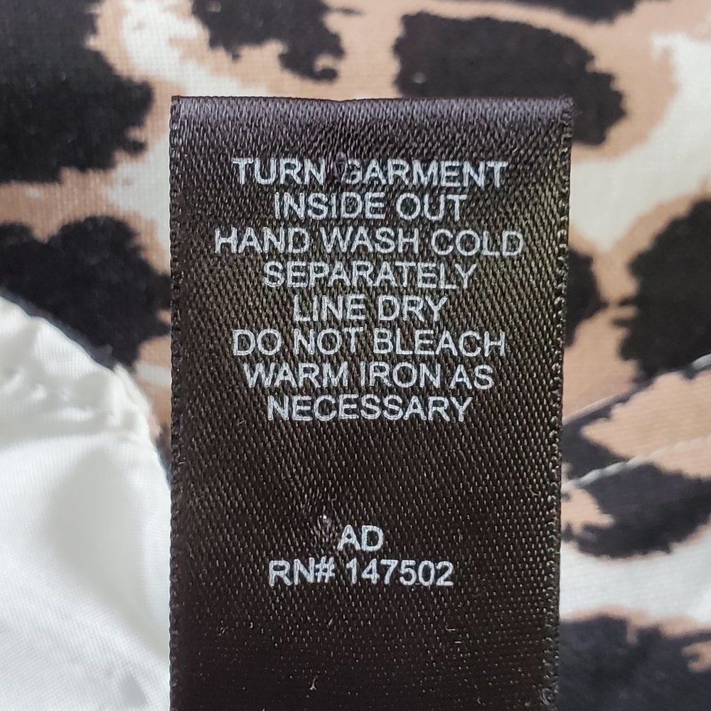 Ashley Stewart Linen Blend Animal Print Square Neck Dress With Pockets Size 14 - Picture 15 of 16